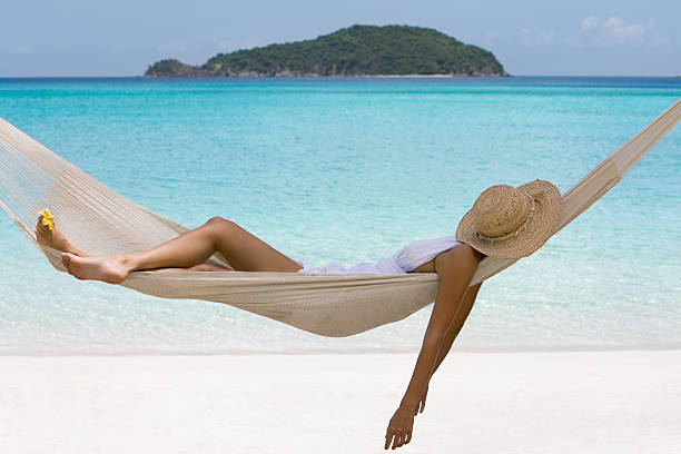 Quiet Bahamas beach with soft waves and powder white sand at sunrise